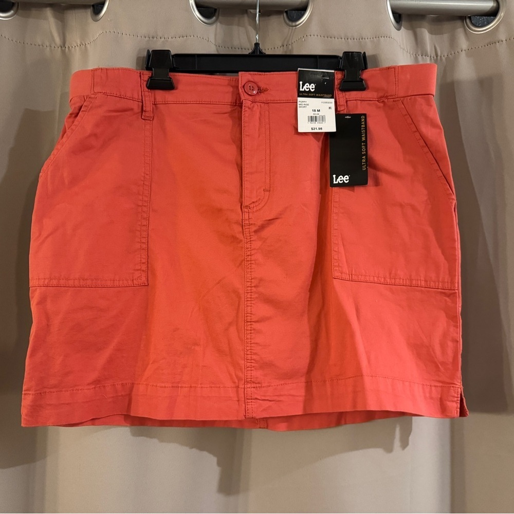 NWT Lee Women's Coral Button-Front Skirt